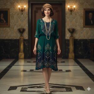 Brown Art Deco Crochet Hat -Italian Master Artisan - Handmade Cottagecore